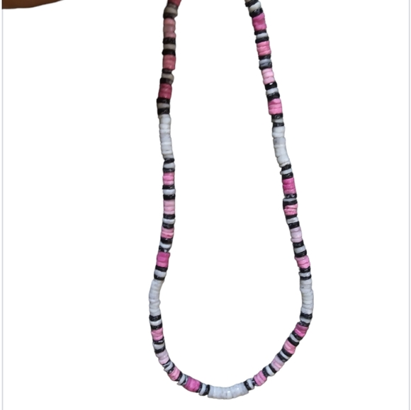 Surf Necklace Surfer Necklace ,White,Pink black shell necklace - Picture 14 of 15